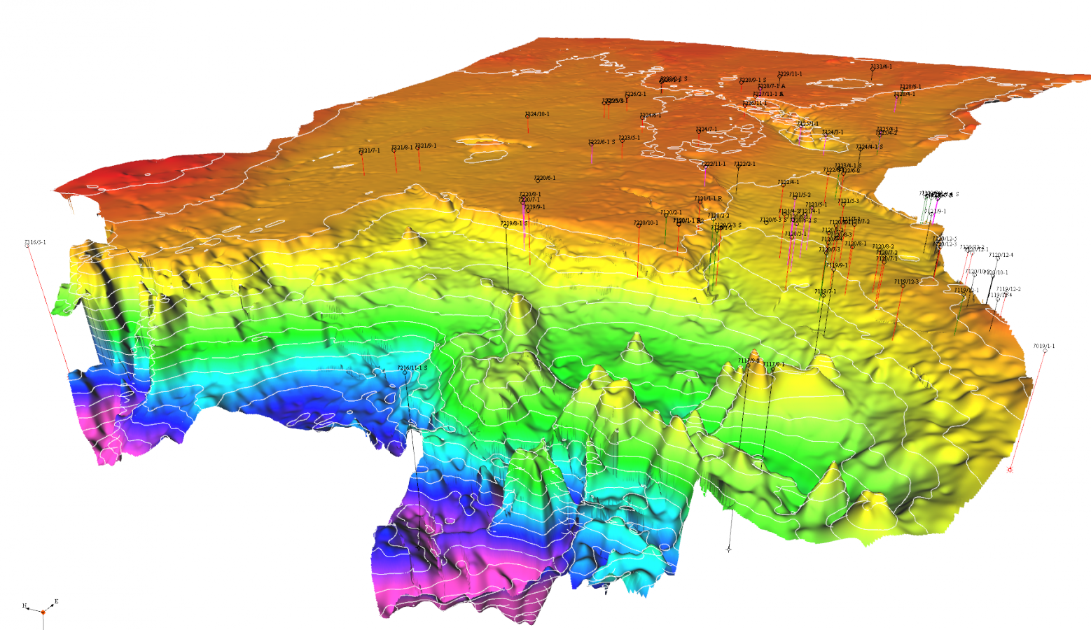 3D structure of the KT Unconformity